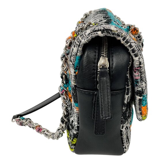 Chanel Black / White Multi 2015 Easy Fantasy Tweed Flap Shoulder Bag - Picture 2 of 16
